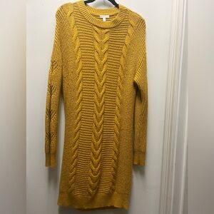 Abound Yellow long sleeves sweater dresses slightly stretchy size S.